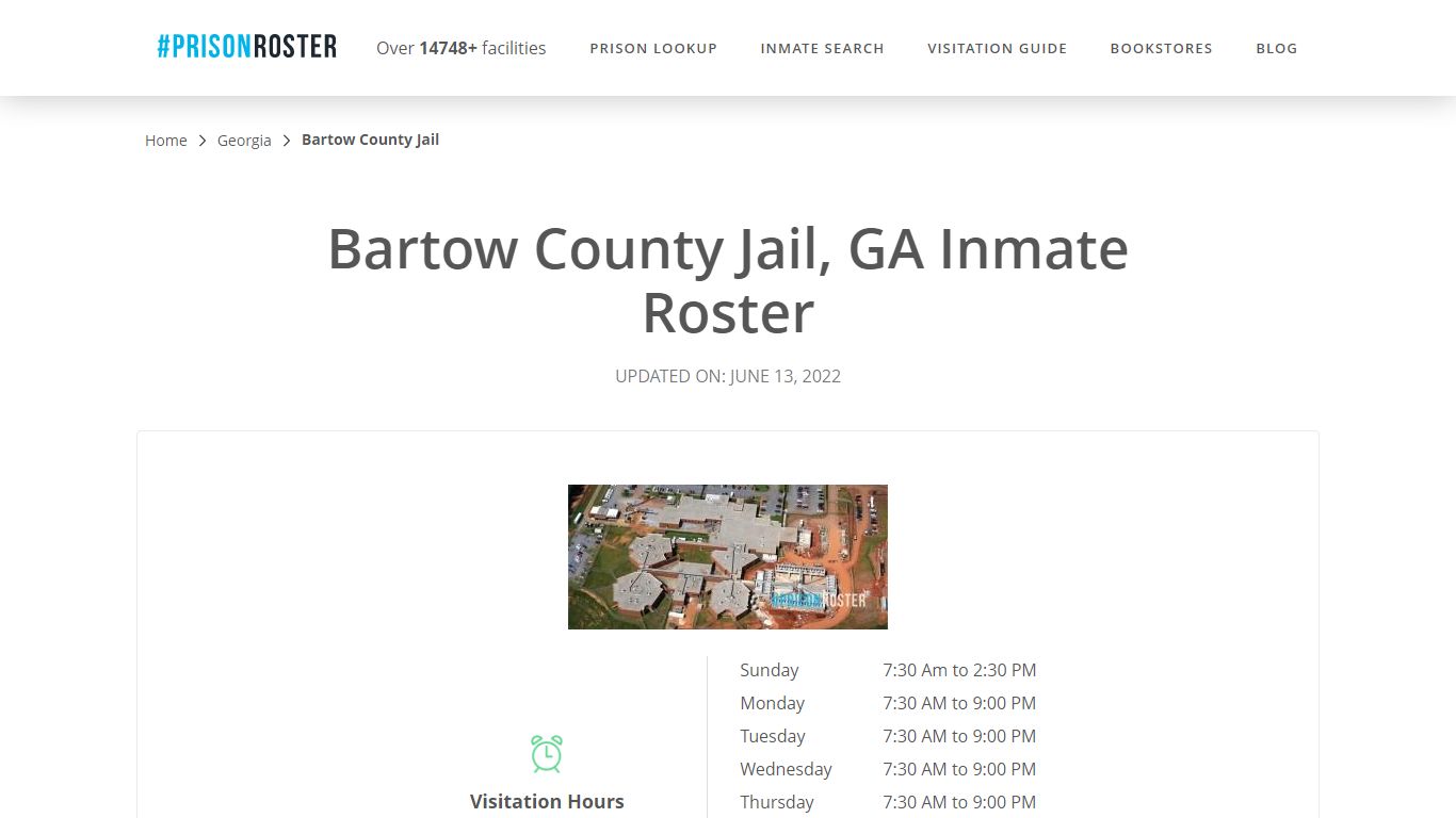 Bartow County Jail, GA Inmate Roster